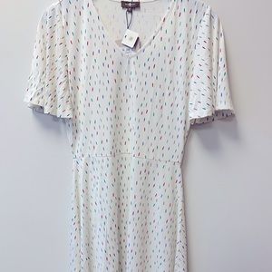 Knee length fit and flare printed dress!